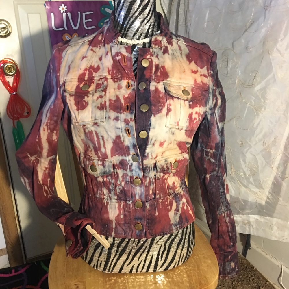 Tye dye jean jacket